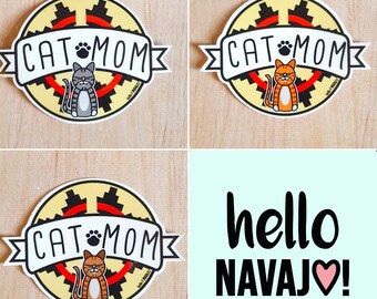 Cat Mom (Tabbys) - Sticker 3"