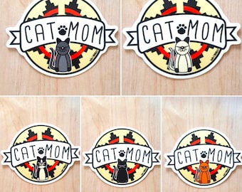 Cat Mom - Sticker 3"