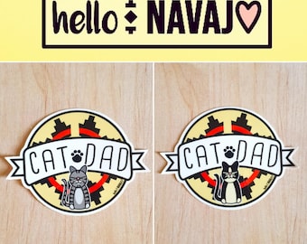 Cat Dad - Sticker 3"
