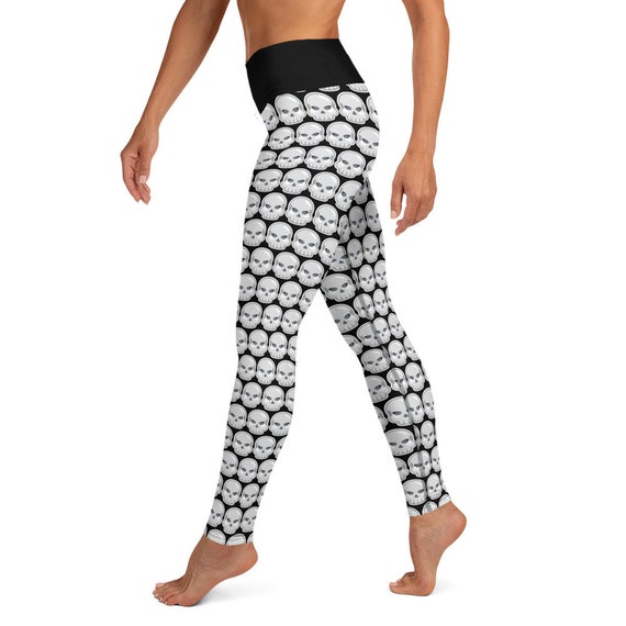 Skull Emoji Yoga Pants Leggings High 