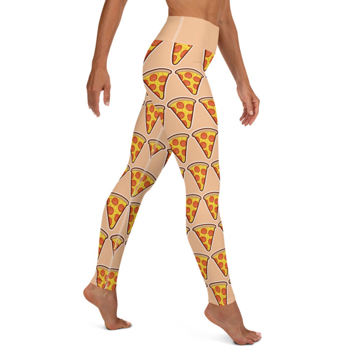 Pizza Emoji Yoga Pants Leggings High Waisted Fun Emoji Etsy