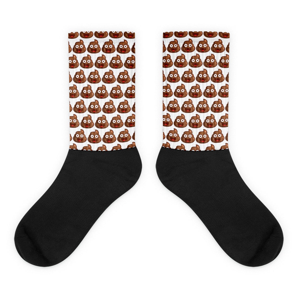Poop Emoji Extra Comfy Socks Crew Length Funny Great | Etsy