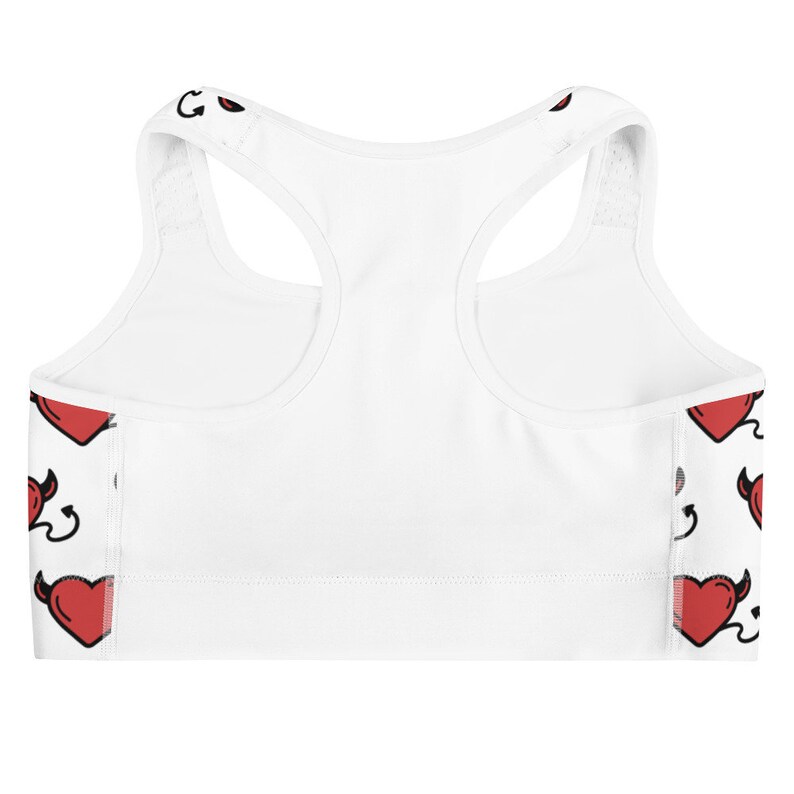 Valentines Day Devilish Heart Sports bra Great Gift Super Comfy