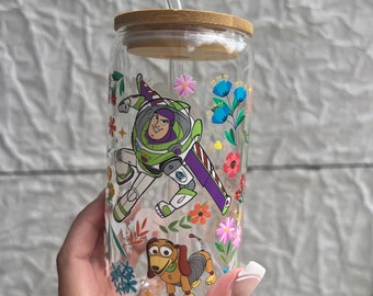 Vaso tapa y pajita / soda can glass Toy Story