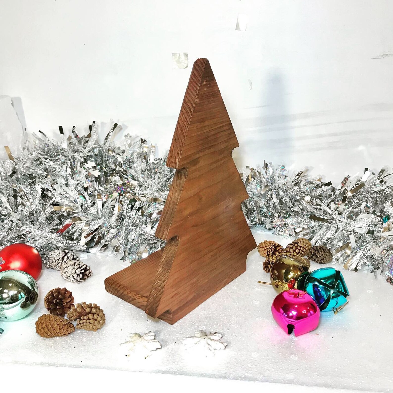 Wooden Christmas trees candles holder Christmas decor rustic Etsy