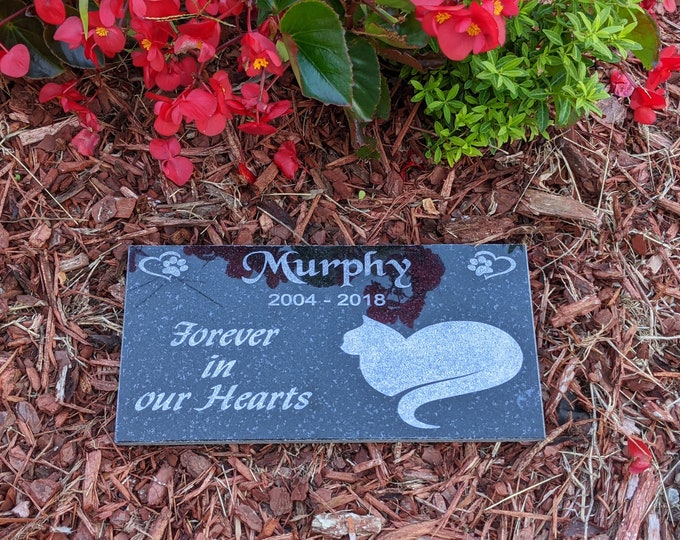 Cat Memorial Stone Cat Memorial Gift Pet Grave Marker Etsy