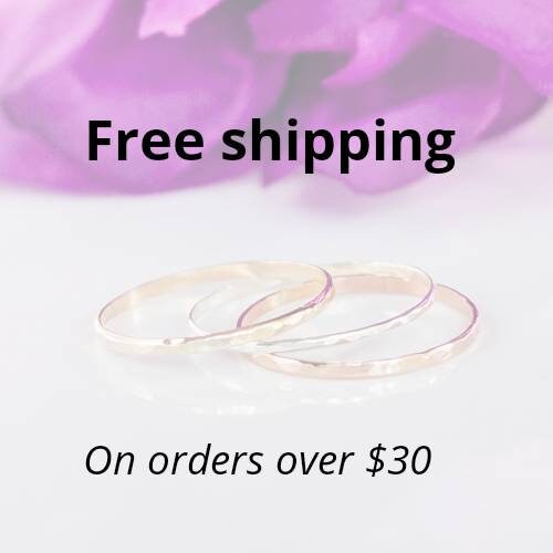 Mixed Metal Stackable Rings set of 3 - Etsy