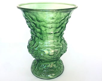 Rare Jumbo-sized Vintage Emerald Green Glass Vase by E.O Brody Glass Co.