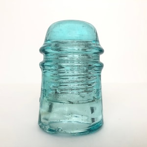Vintage Turquoise AM TEL & TEL Co. Glass Insulator - Vintage Industrial - Industrial Salvage - Vintage Salvage