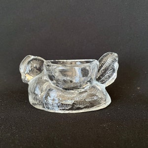 Vintage Glass Hen or Chicken Shaped Egg Cups - REVIEW FULL DESCRIPTION