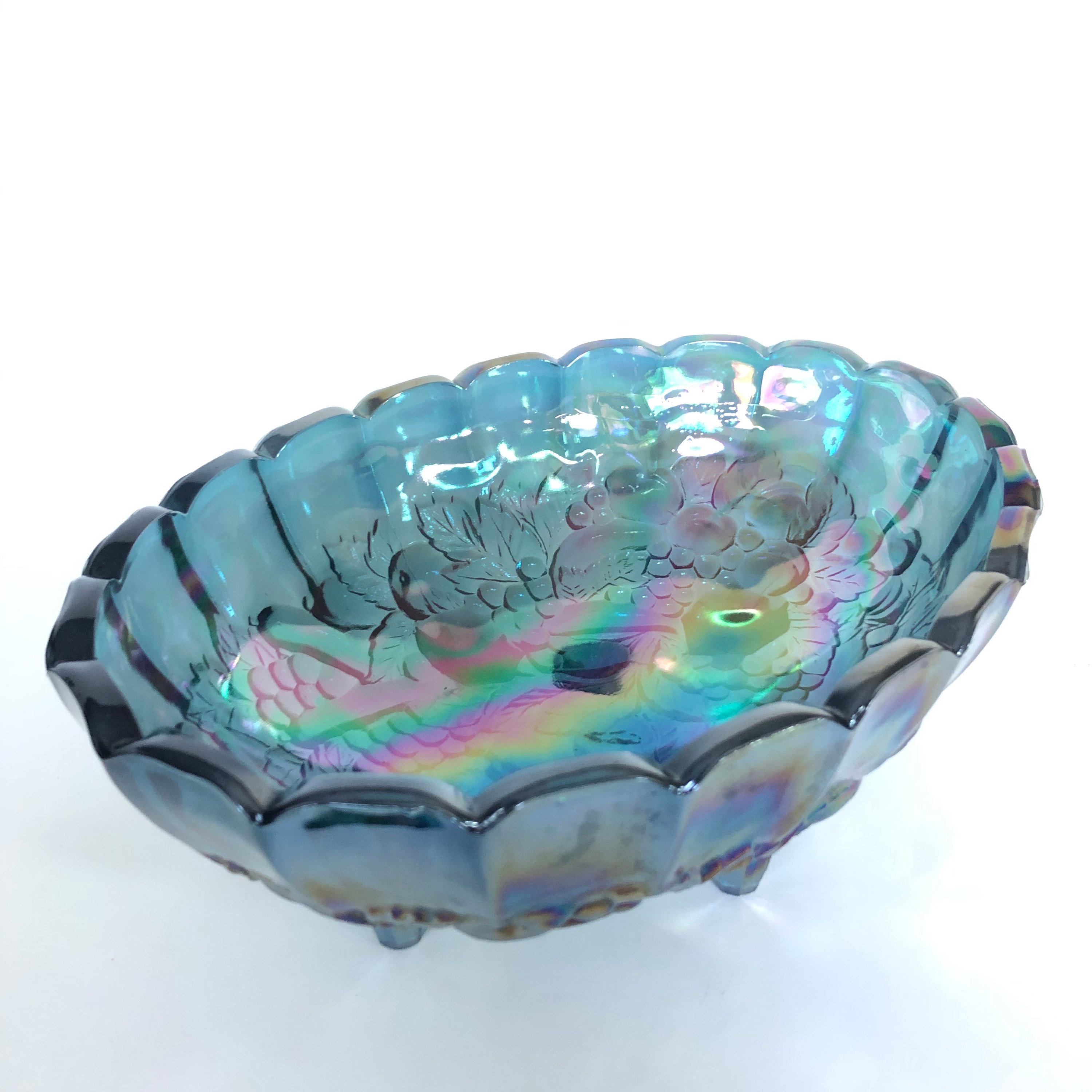 Vintage Blue Carnival Glassnull