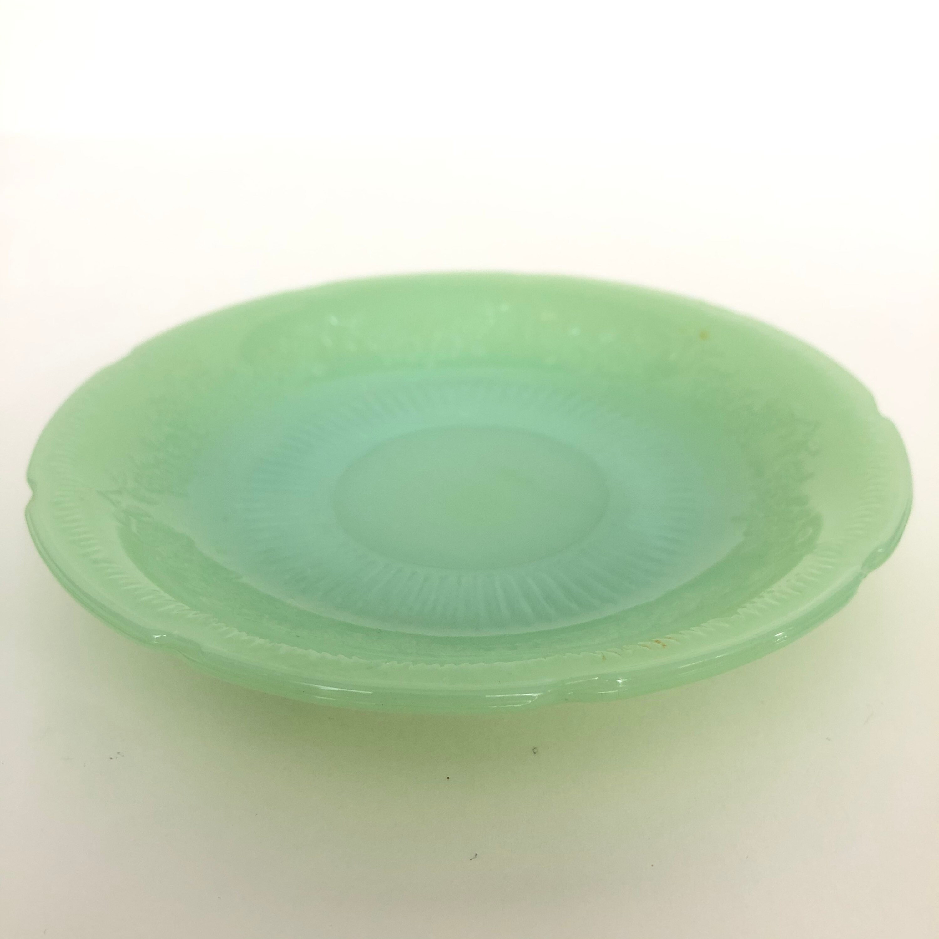 Vintage Jadeite Alice Pattern Tea Cup & Saucer Fireking Anchor Etsy