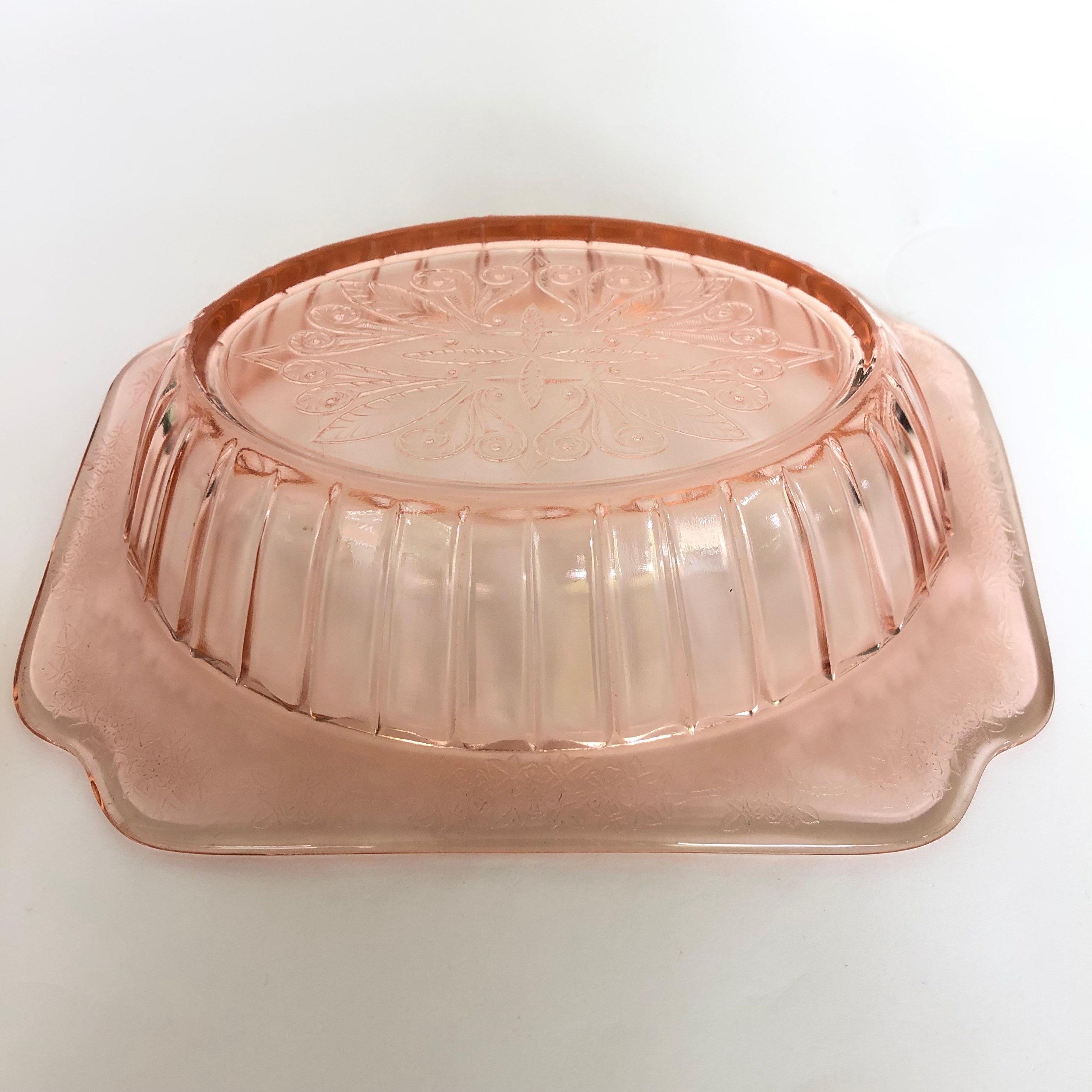 RARE Vintage Pink Depression Glass Oval Bowl Adam Pattern Etsy Australia