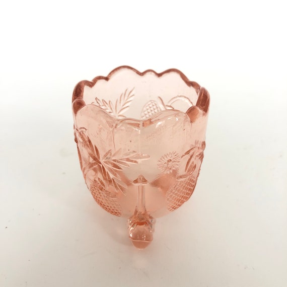Antique Pink Depression Glass Strawberry Toothpick Holder - Etsy