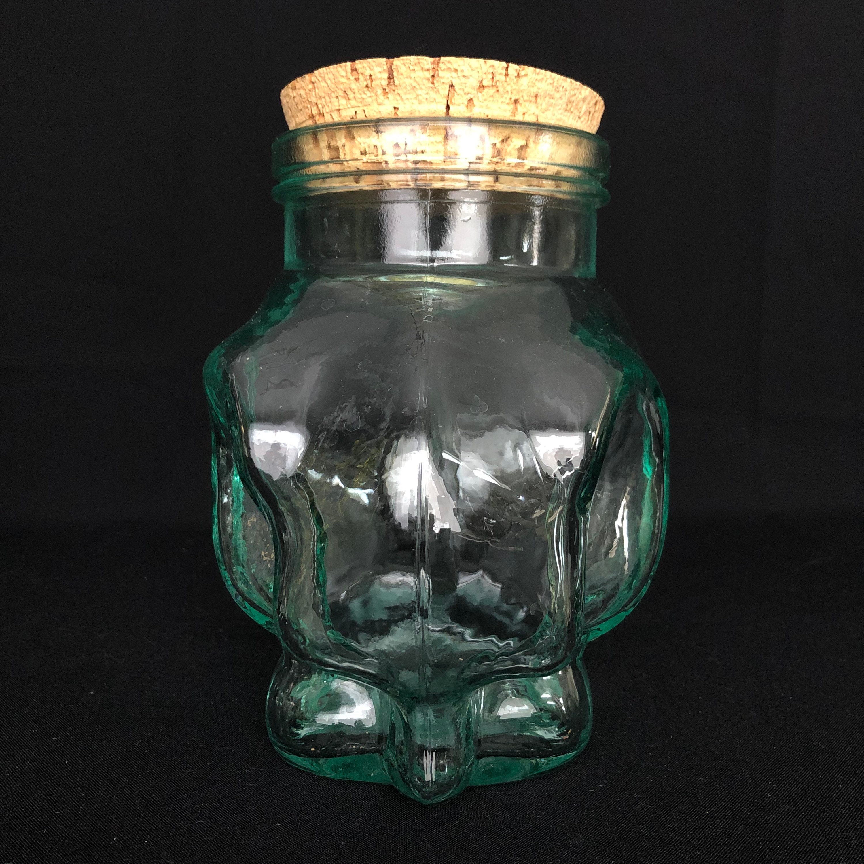 Vintage Glass Elephant Jar Canister Made in Italy Etsy