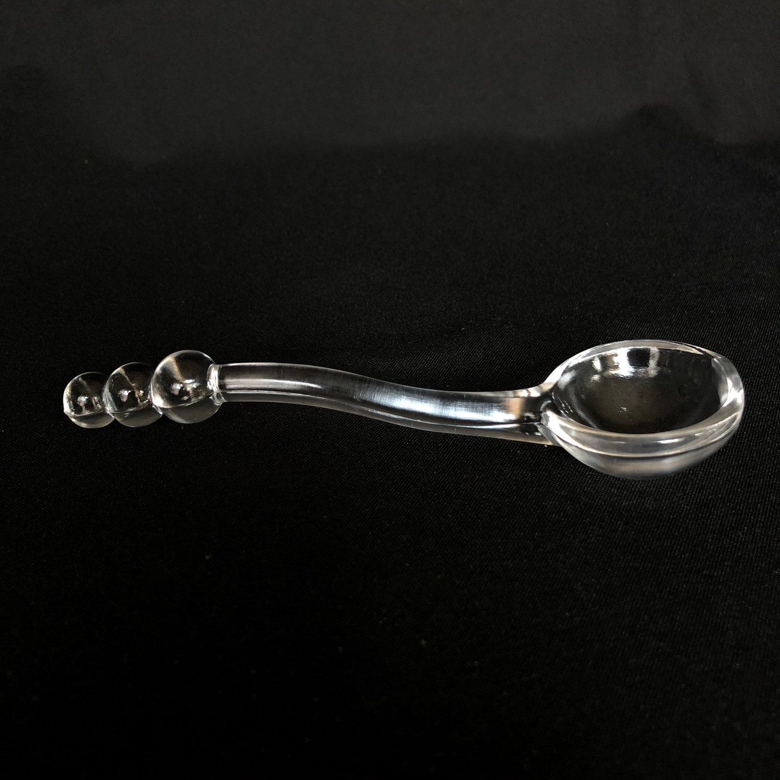 Vintage Glass Spoon with Candlewick Handle Etsy