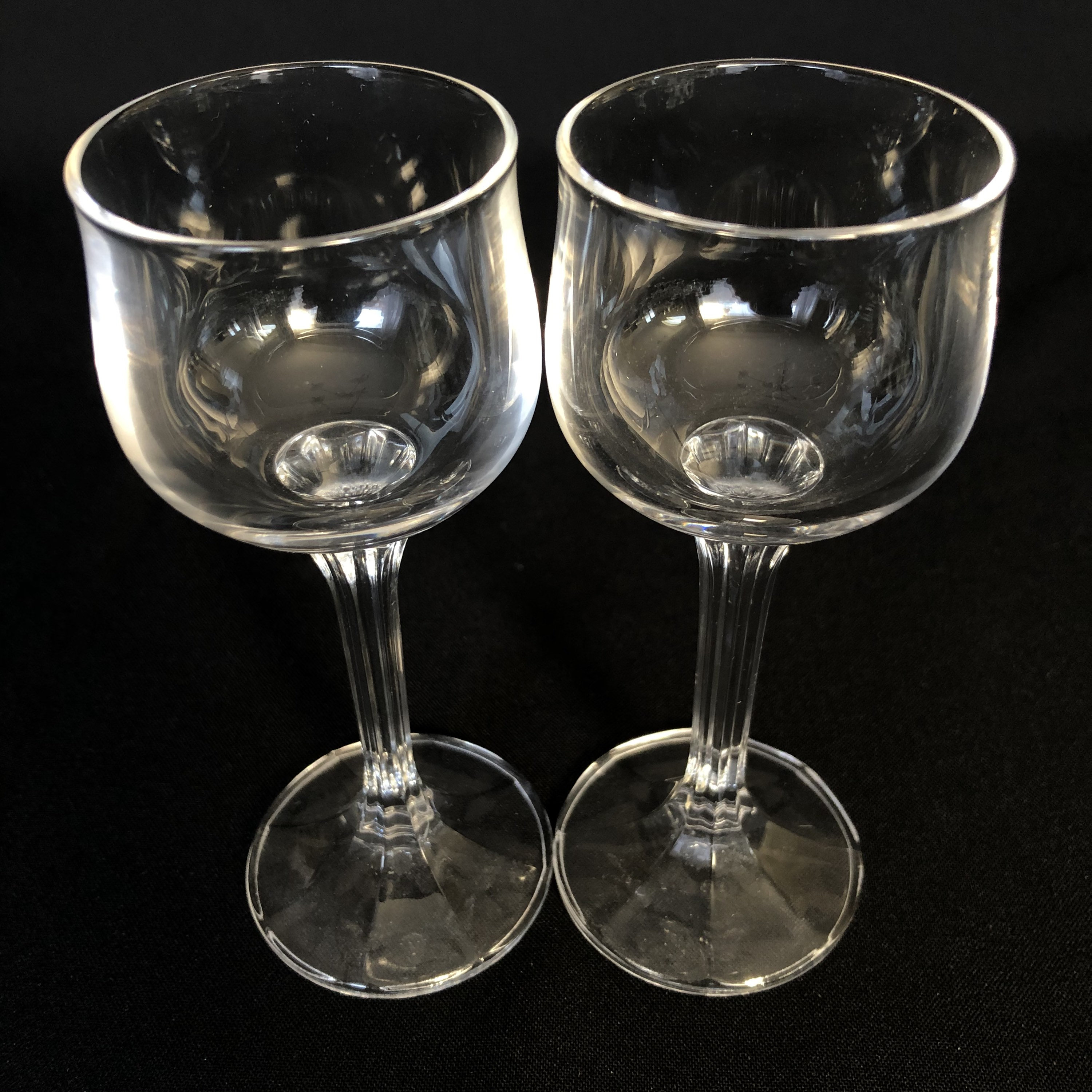 Pair of Stemmed Vintage Crystal 2.5oz Liqueur Glasses Retro Etsy