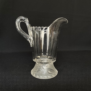 Antique Gillinder and Sons - Lion (OMN) - AKA Frosted Lion Pitcher - Creamer - Cream Pitcher - Early American Pattern Glass - c1877