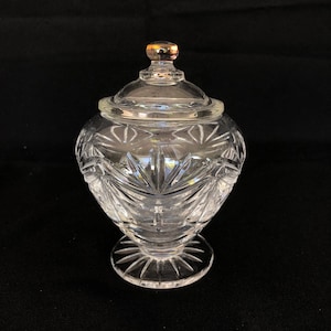 Vintage Footed Crystal Covered Bowl