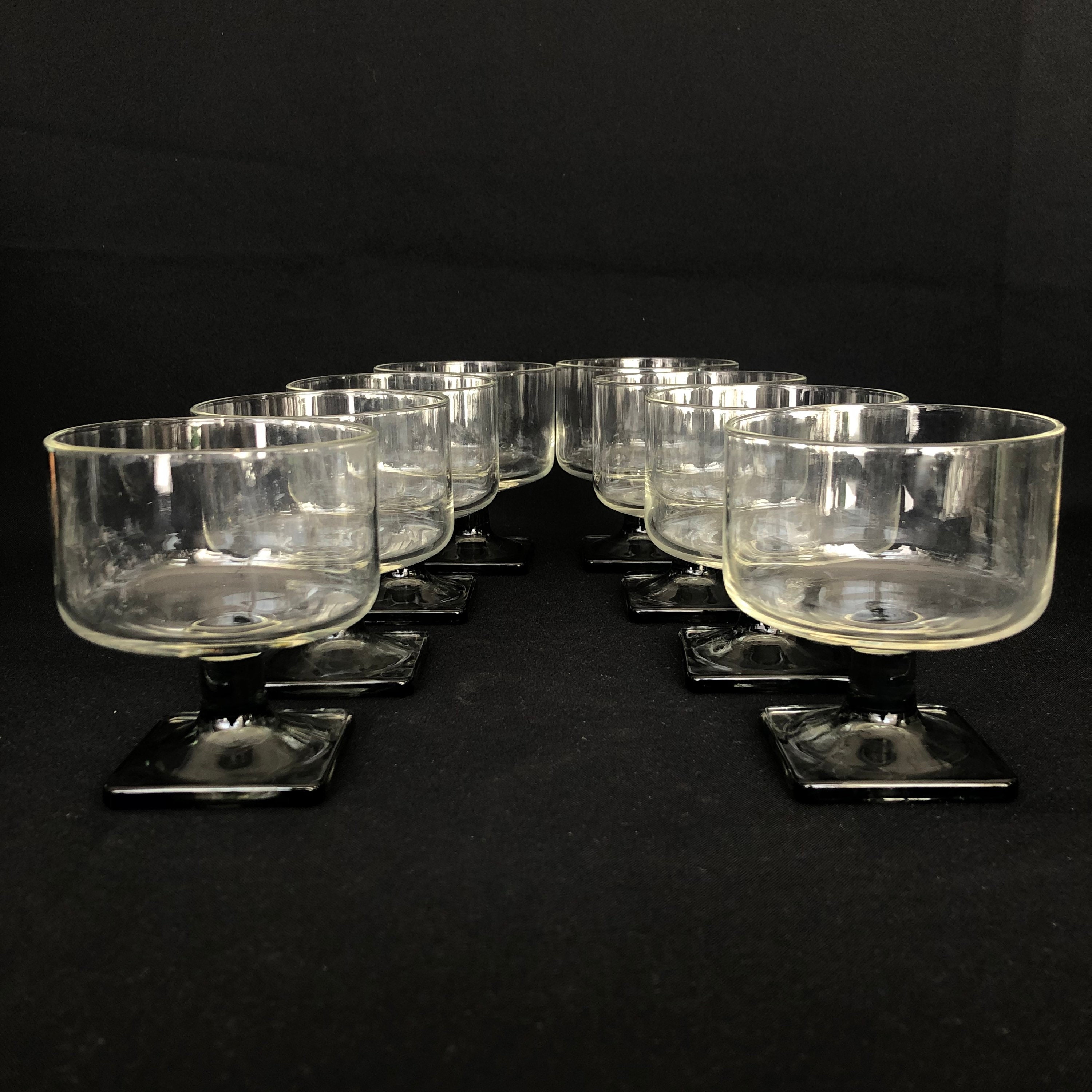 Heavy Base Drinking Glasses, Square Base Round Top Glass Cups for