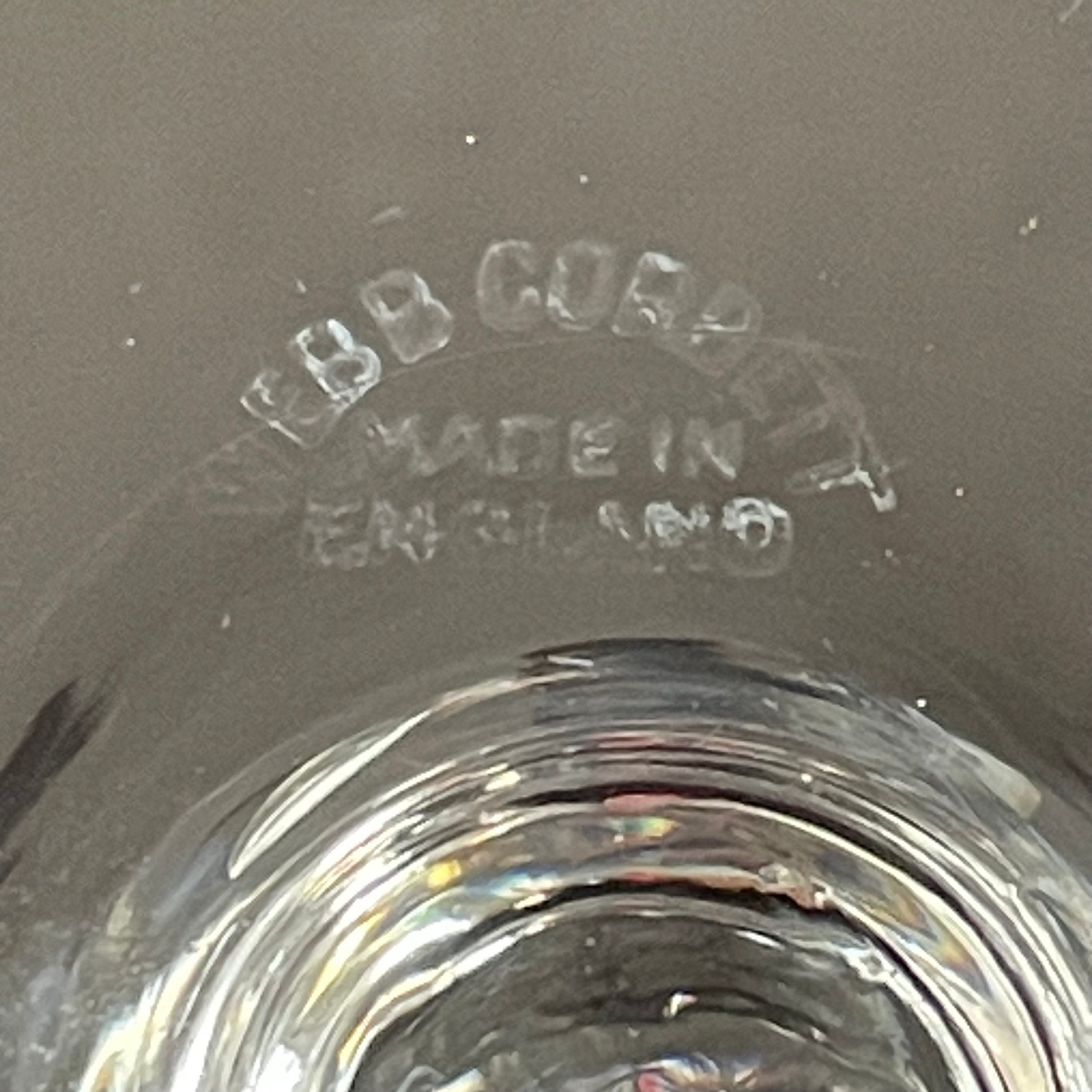 Set of 7 Vintage 'finest English Webb Corbett Crystal' Flat Bottom
