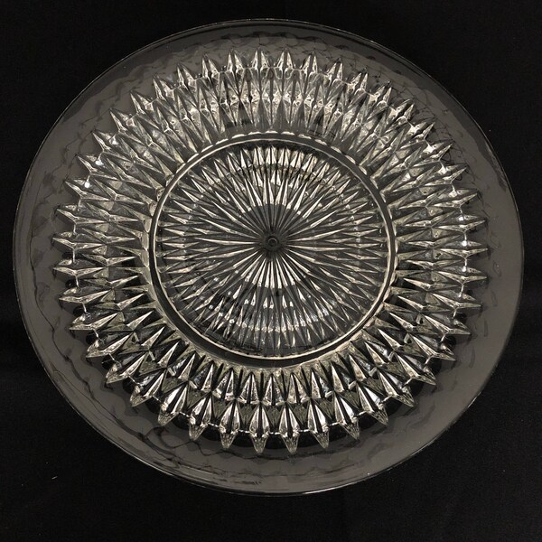 Cut Glass Platter Etsy