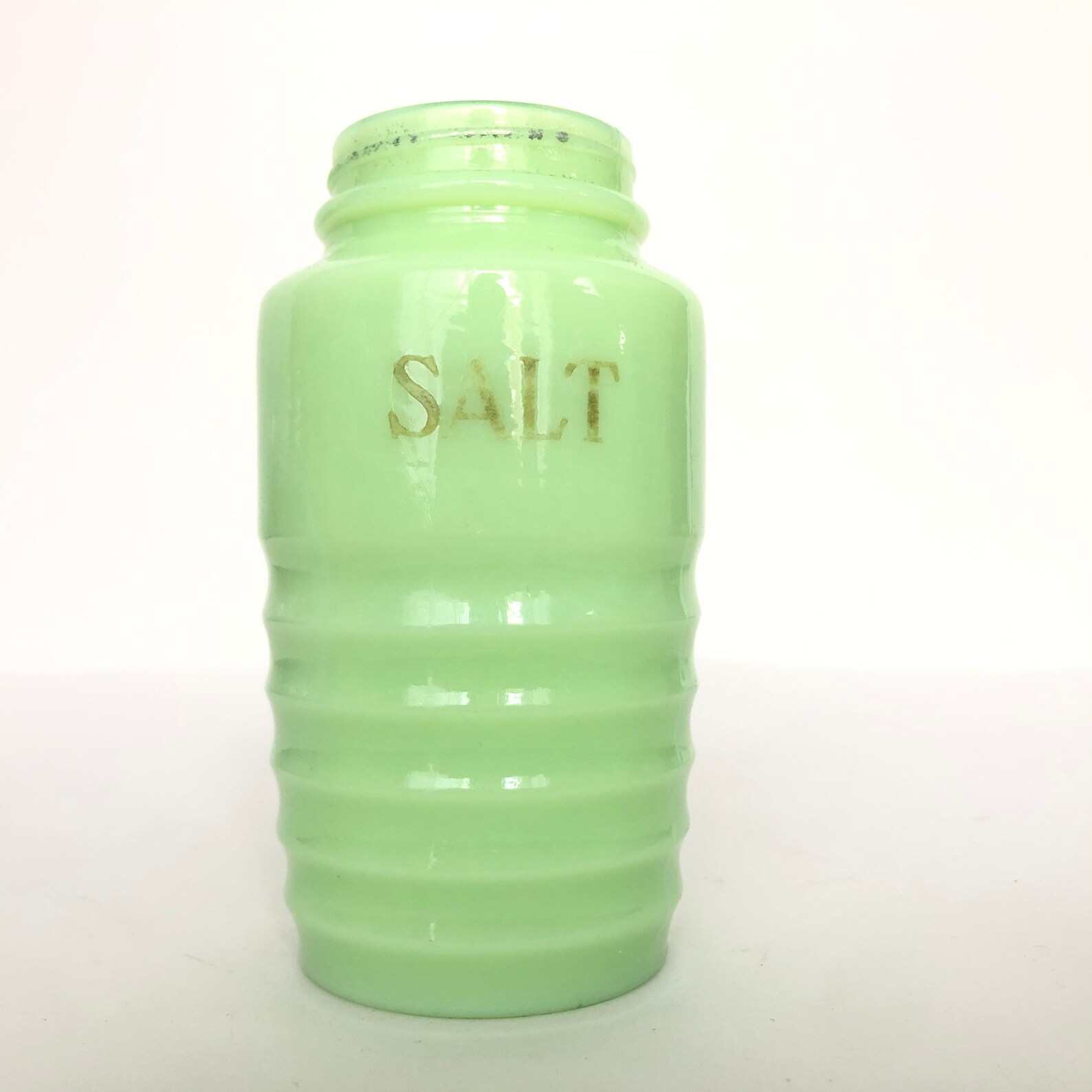 Vintage Jadeite Uranium Glass Salt Shaker Without Lid Etsy New Zealand