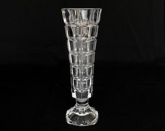 Jarrón francés vintage de cristal de Cristol D’Arques