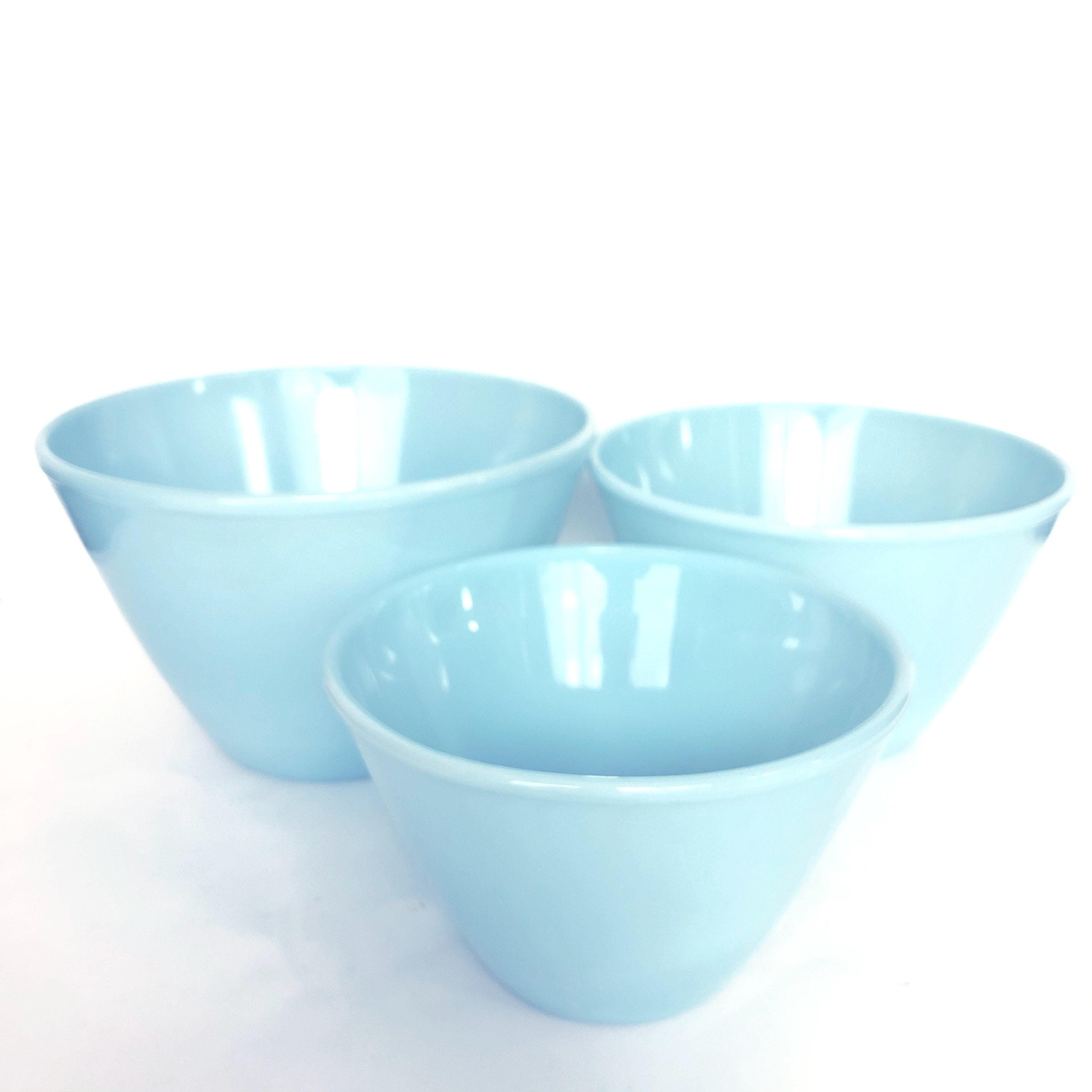 レア Fire King Turquoise Blue Ice Bucket RARE - Vintage Delphite