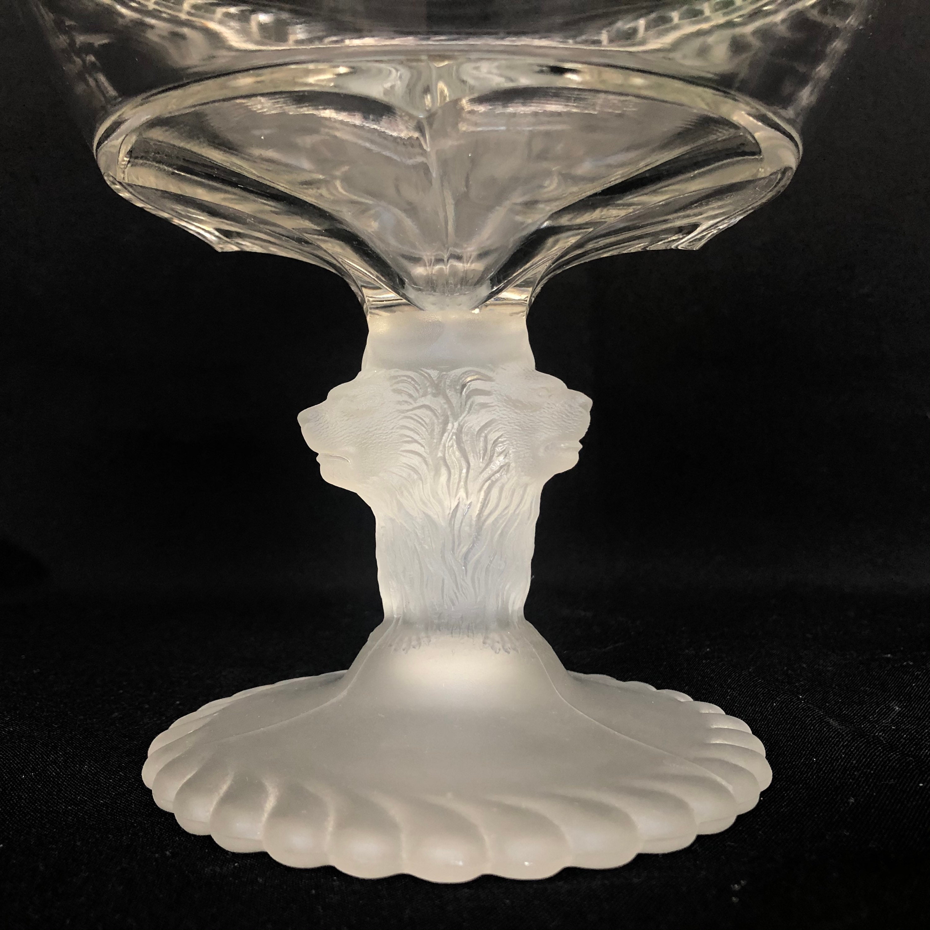 RARE Antique Gillinder & Sons Frosted Lion Compote C1877 Etsy Singapore