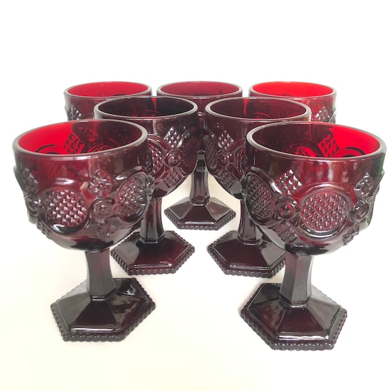 Home & Living 2 glasses Avon 1876 Cape Cod Ruby Red High Ball glasses