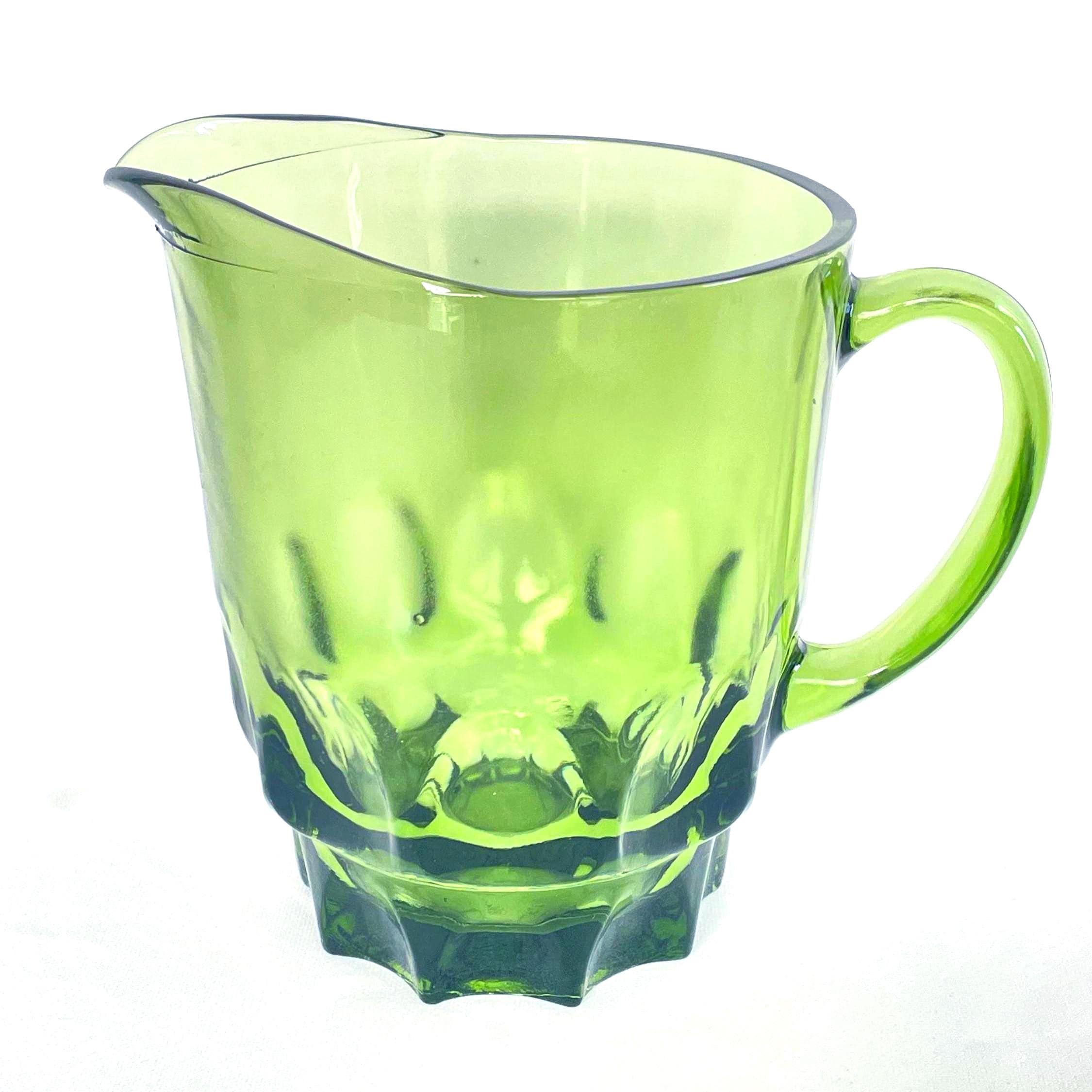 Vintage Hazel Atlas 'thumbprint' or 'reflection' Avocado Green