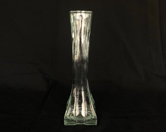 Vintage Clear Glass Art Deco Look Bud Vase - Medium of 3 Sizes