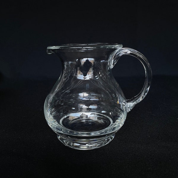 Footed Glass Pitcher Etsy