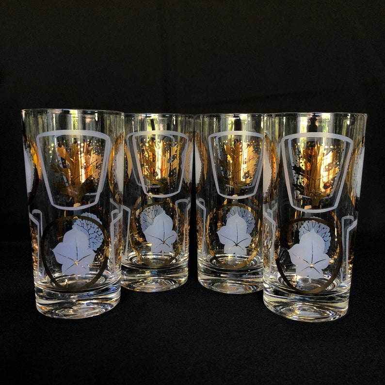 vintage gold cocktail glasses