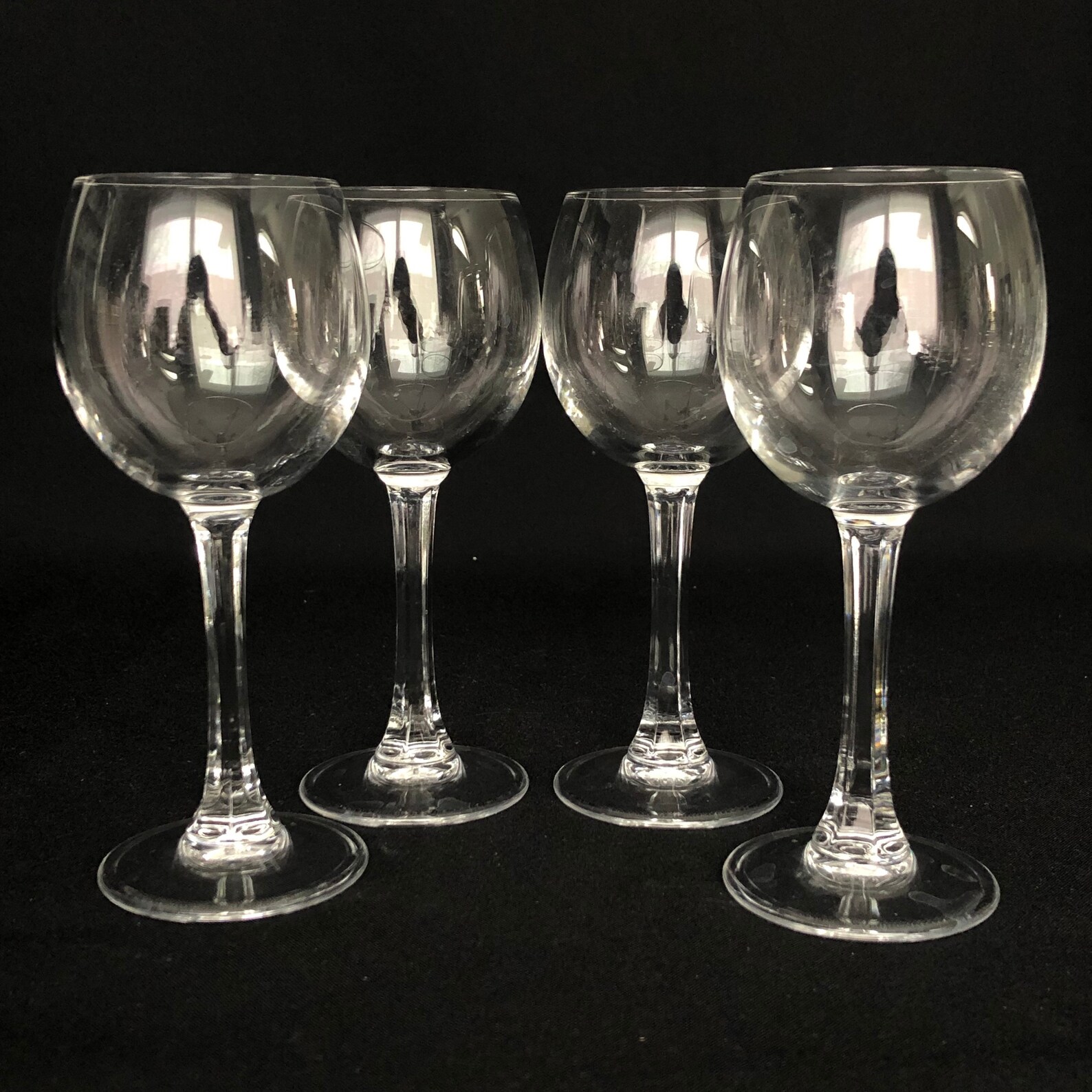 Set of 4 Vintage Crystal 4oz Faceted Stem Liqueur Glasses Etsy