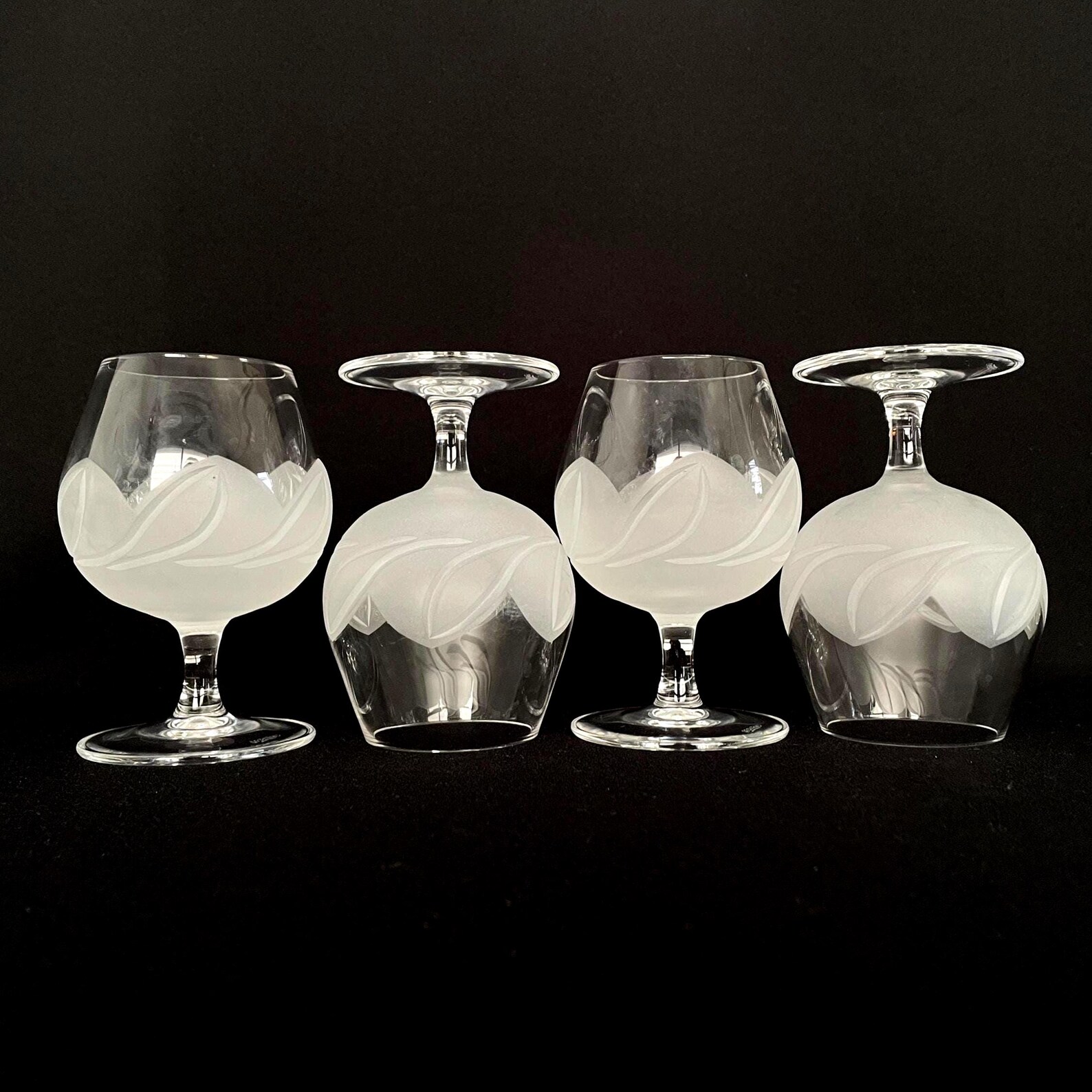 Vintage JG Durand Crystal Snifters - FLORENCE, Set of 4 - Etsy
