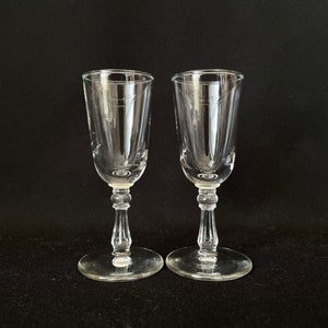 Par de vasos de chupito de 1 oz con tallo - Barware vintage