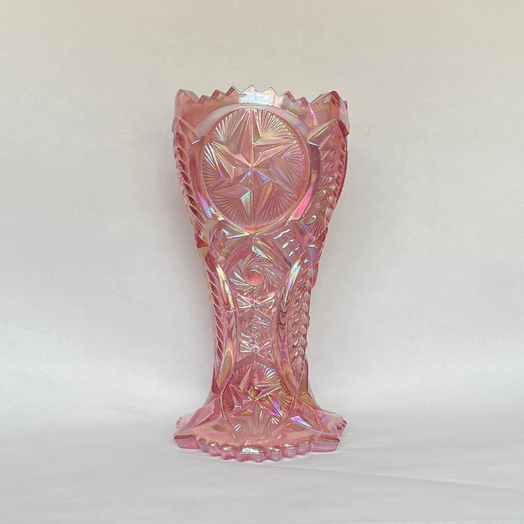 Doric Pink Depression Glass Salt & Pepper Shakers Jeannette Glass Co. -  Ruby Lane