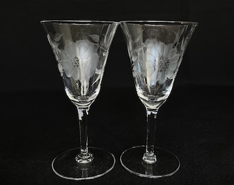 ヴィンテージ コーンフラワー エッチング オプティック パネル フレア