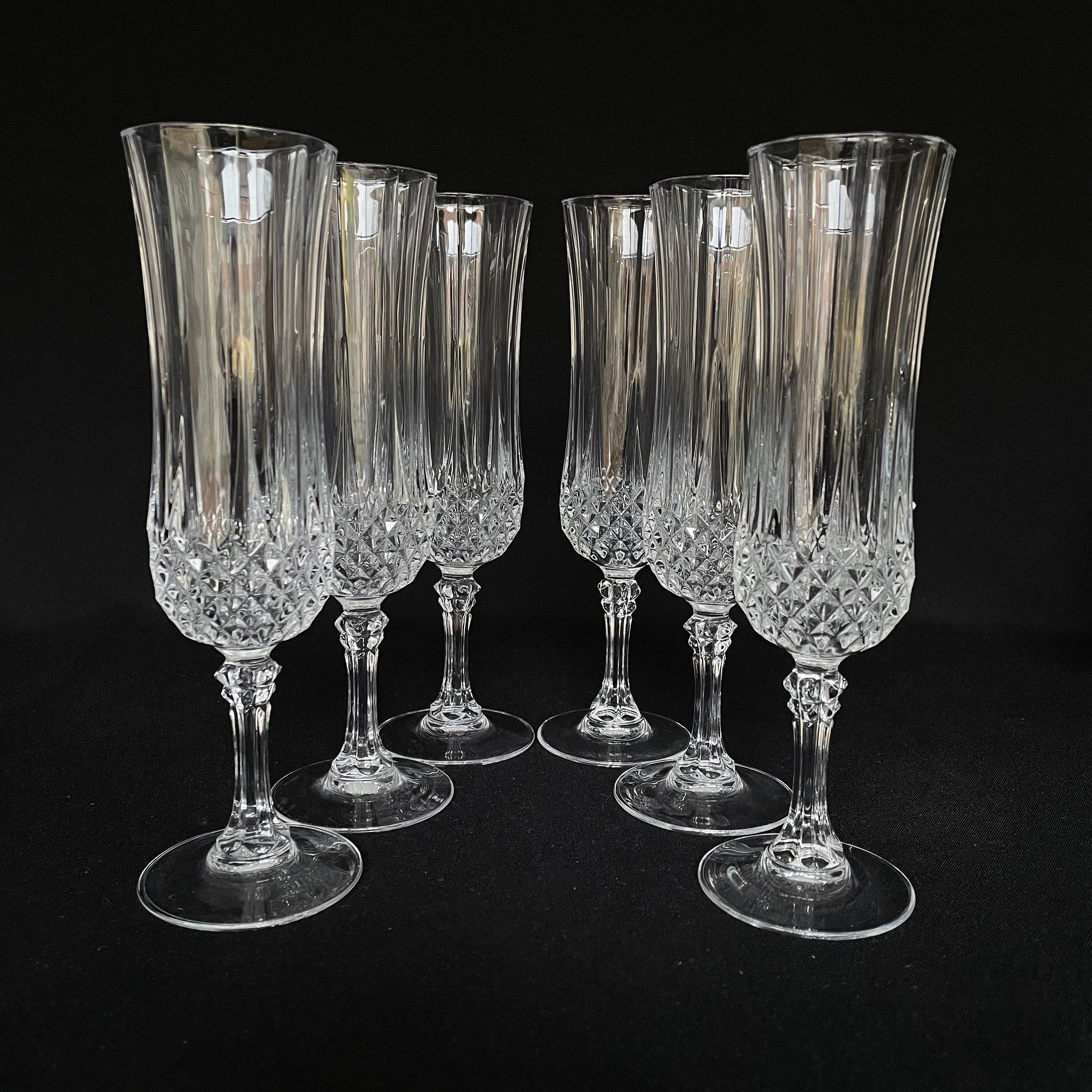 Vintage Cut Crystal Glass Champagne Flutes – Linnhes