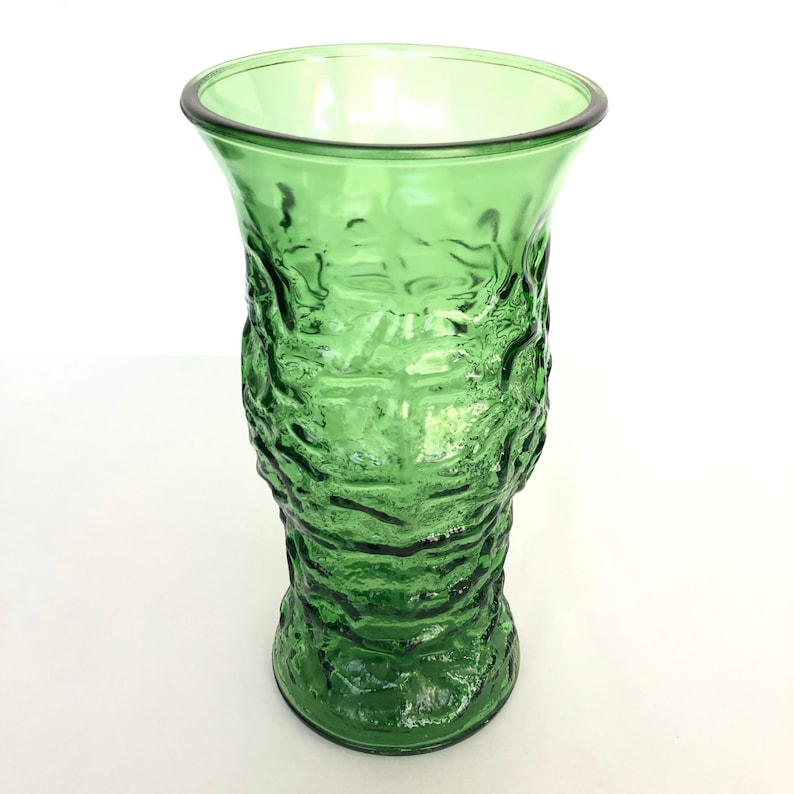 Vintage Emerald Green Glass Flower Vase by E. O. Brody Co. Etsy