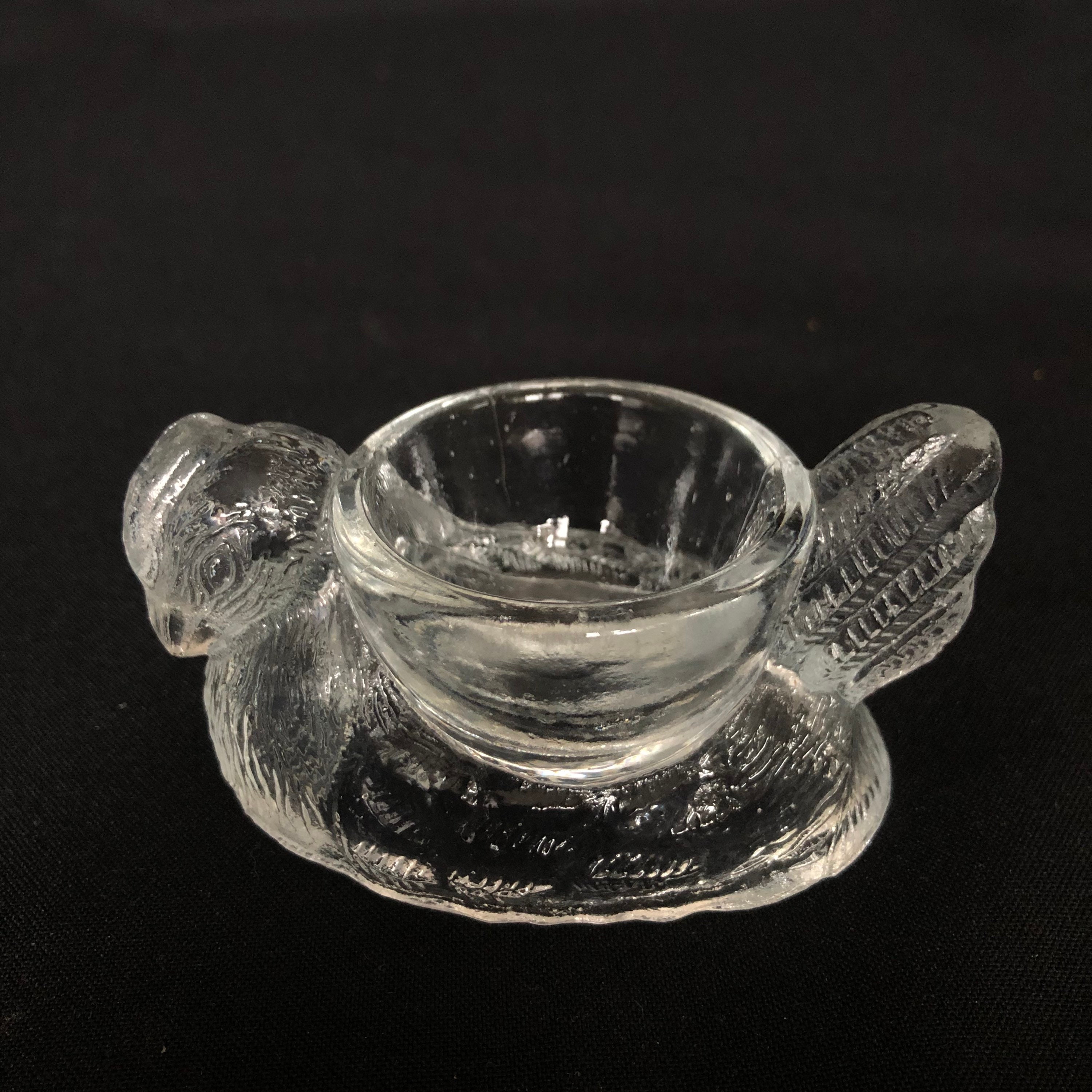 Set of 3 Vintage Clear Glass Hen or Chicken Shaped Egg Cups Etsy