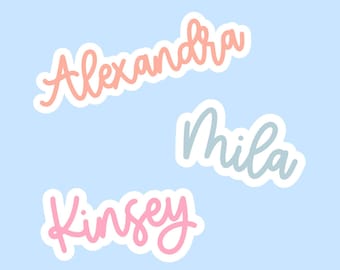 Personalized Name Sticker | Custom Name Sticker | Handlettered Name Sticker | Water Bottle Sticker | Laptop Sticker | FREE SHIPPING!