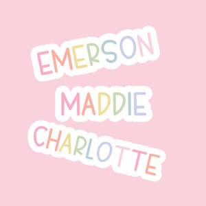Personalized Name Sticker: Rainbow Hand-Lettered Vinyl Decal