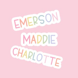 Personalized Name Sticker | Custom Name Sticker | Rainbow Handlettered Name Sticker | Water Bottle Sticker | Laptop Sticker | FREE SHIPPING!