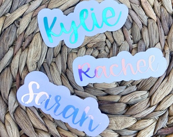 KYLIE Font | Custom Vinyl Name Decal |Vinyl Sticker | Holographic Name Decal | Name Decal | Custom Decal | Water Bottle Name Sticker