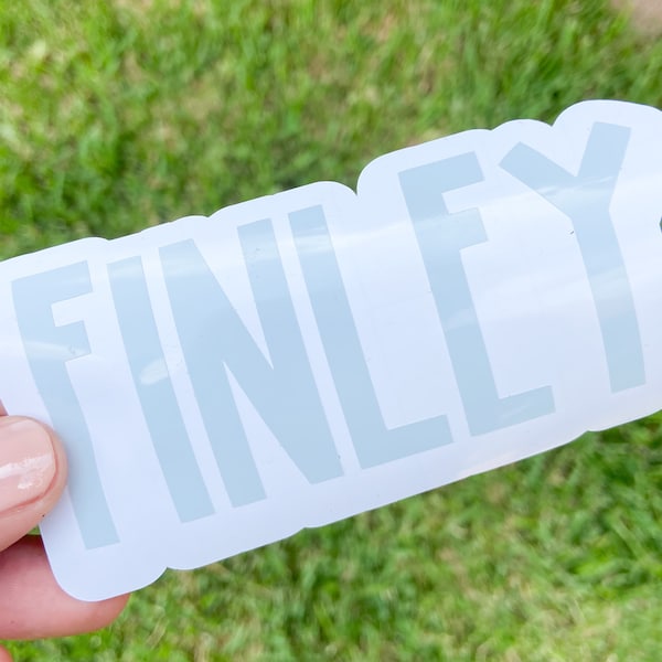 Finley Font Vinyl Name Decal | Holographic Decal | Name Decal Sticker | Tumbler Decal | Yeti Decal | Laptop Decal | FREE SHIPPING!!