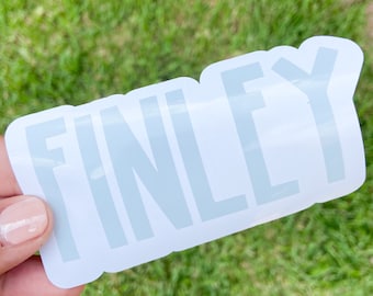 Finley Font Vinyl Name Decal | Holographic Decal | Name Decal Sticker | Tumbler Decal | Yeti Decal | Laptop Decal | FREE SHIPPING!!