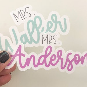 Personalized Teacher Sticker | Custom Teacher Name Sticker | Teacher Gift | Teacher Planner | Teacher Personalization | Water Bottle Sticker